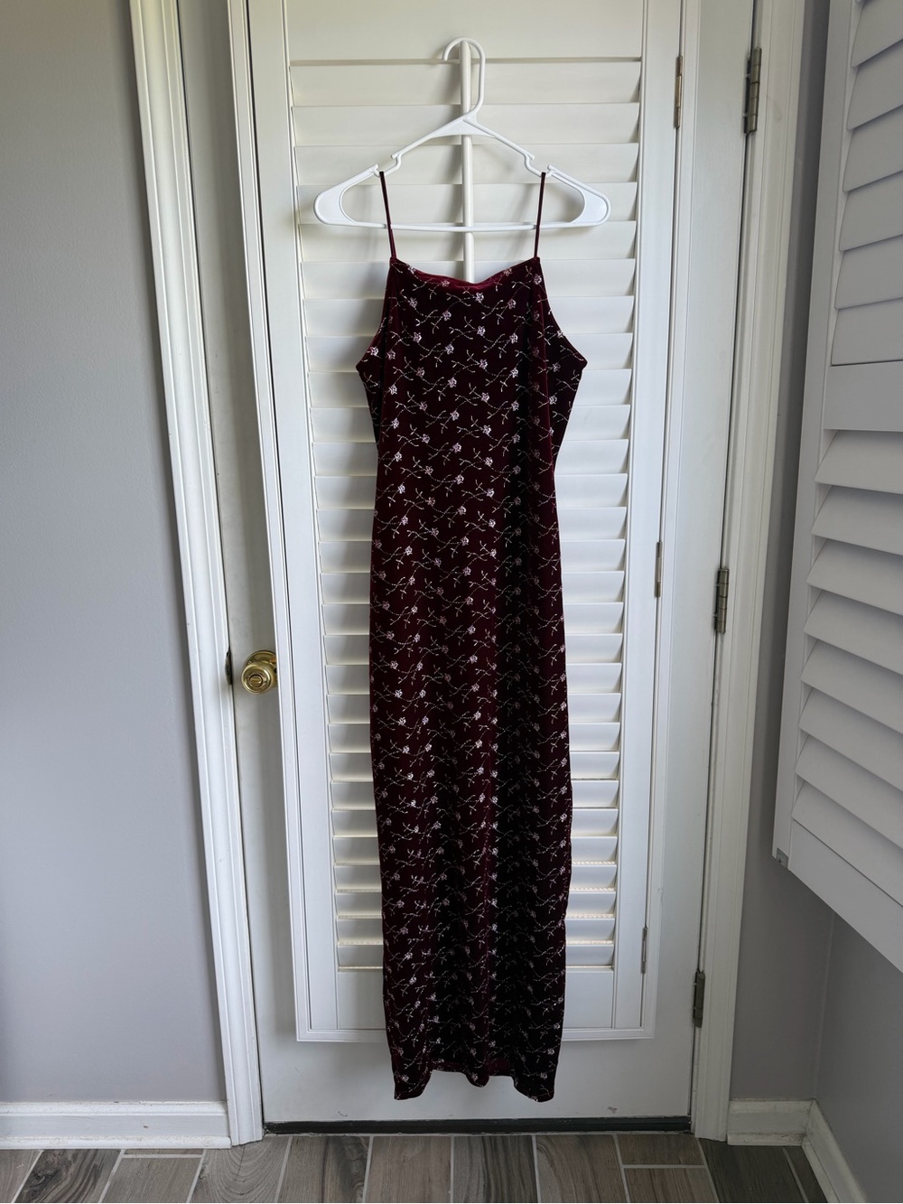 Dillards by Roberta vintage velvet burnout maxi dress vampirella whimsigoth
